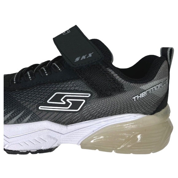 Kids Skechers WIDE Fit Black and White Shoes NEW Kids Size Wide 13 - Picture 5 of 13